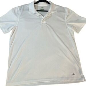 NordicTrack Men's White Athletic Fit Polo Golf Shirt Size Large